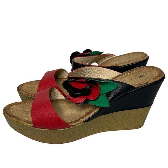 Patrizia By Spring Step Flowerette Wedge Sandals - Picture 4 of 15